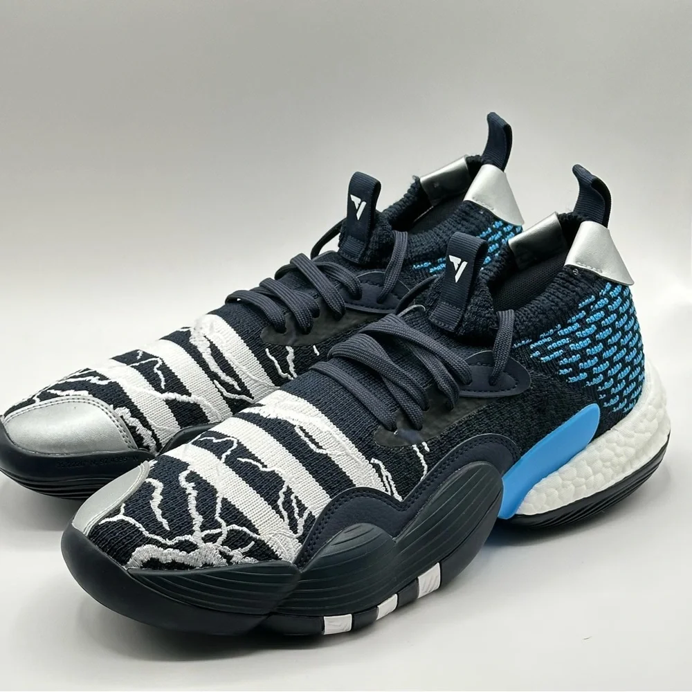 Men’s Adidas Trae Young Basketball Sneakers Blue WhiteSize 11 Sneakers ID2210 - Picture 1 of 11